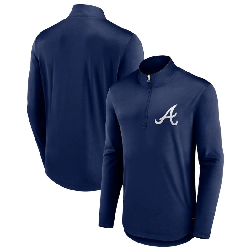 Men's Atlanta Braves Fanatics Quarter-Zip Pullover