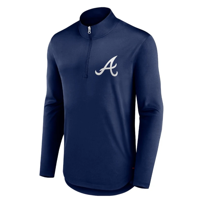 Men's Atlanta Braves Fanatics Quarter-Zip Pullover