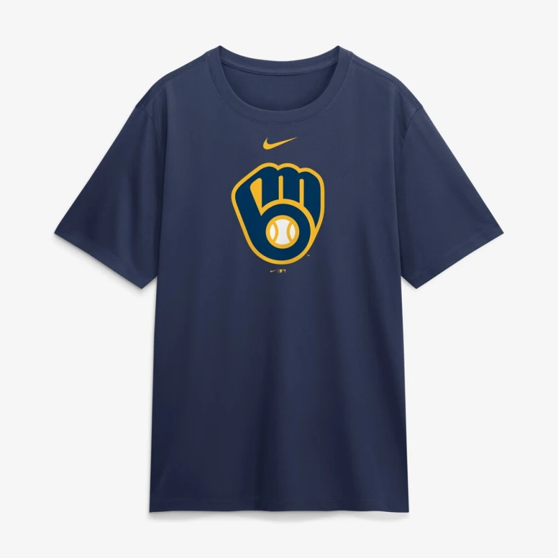 Mens Milwaukee Brewers Nike Dri-FIT T-Shirt Navy