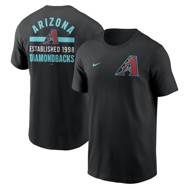Mens Arizona Diamondbacks Nike Black 2-Hit T-Shirt