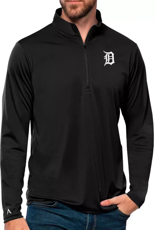 Antigua Detroit Tigers Tribute Quarter-Zip Pullover