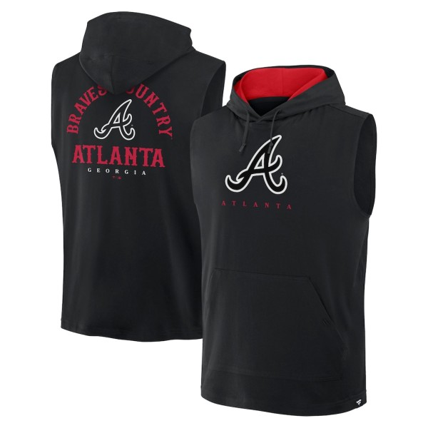 Męska bluza bez rękawów Fanatics Atlanta Braves Fire Speed Sleeveless Pullover Hoodie