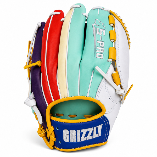 Grizzly S-Pro ColorStrike 12 inch Utility Jugend Fastpitch Softballhandschuh Weiß