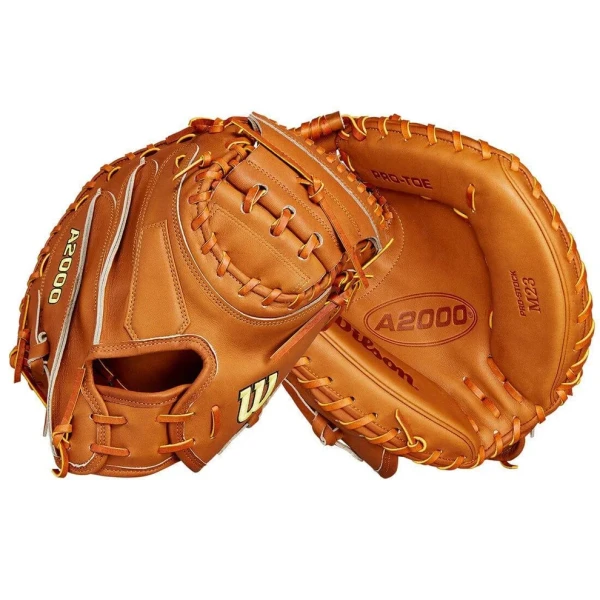 WBW102094335 Wilson A2000 M23 33.5 inch Saddle Tan Baseball Catchers Mitt