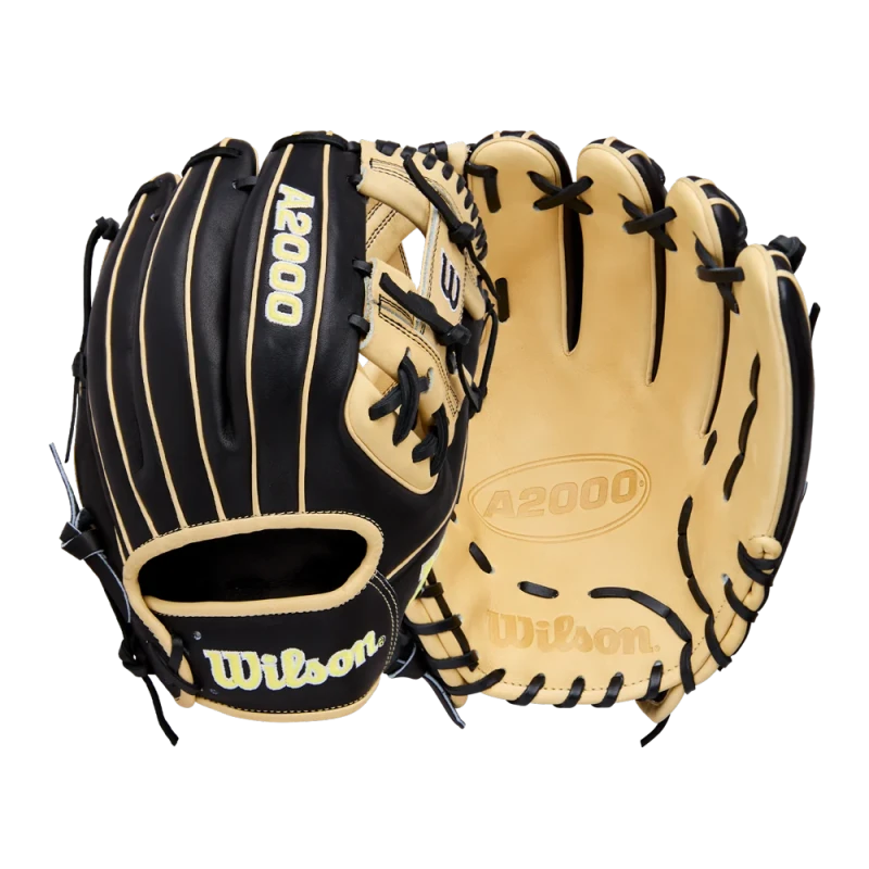 WBW104108115 Wilson A2000 1786 11.5 inch Black/Blonde Infield Baseball Glove (Classics Series)