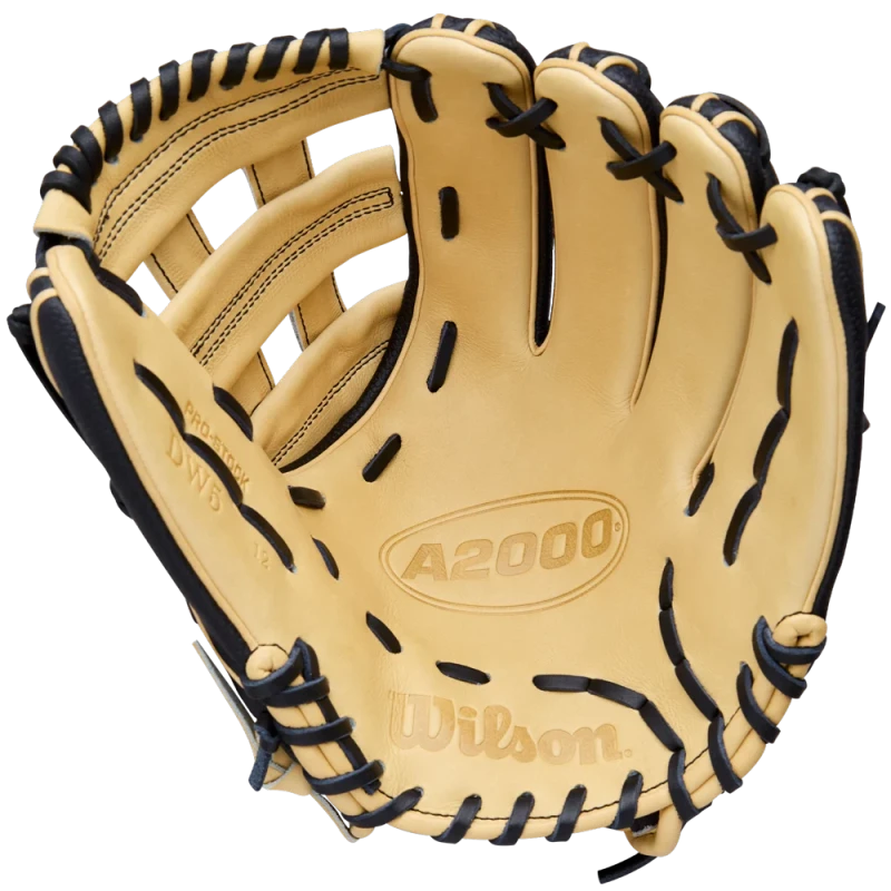 WBW10411612 Wilson A2000 DW5 12 inch Black/Blonde Utility Baseball Glove(Classics Series)