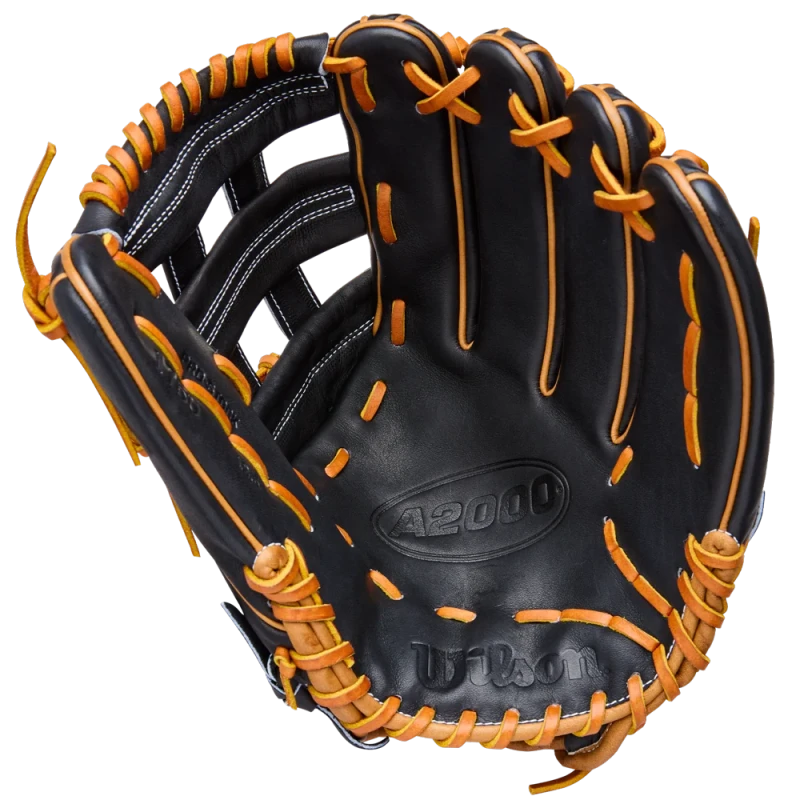 WBW104121125 Wilson A2000 1750 12.5 inch Black Outfield Baseball Glove (Classics Series)