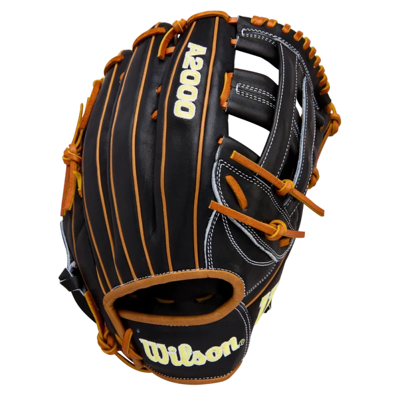 WBW104121125 Wilson A2000 1750 12.5 inch Black Outfield Baseball Glove (Classics Series)