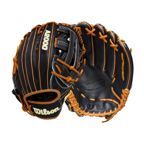 WBW104121125 Wilson A2000 1750 12.5 inch Black Outfield Baseball Glove (Classics Series)