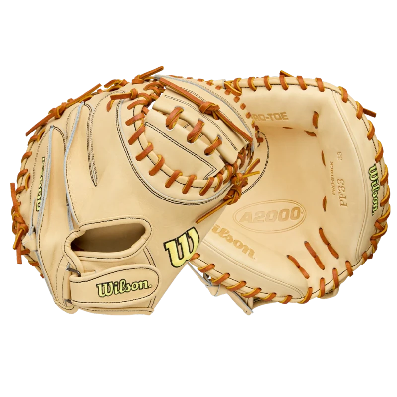 WBW10412733 Wilson A2000 PF33 33 inch Blonde Saddle Tan Baseball Catcher's Mitt (Classics Series)