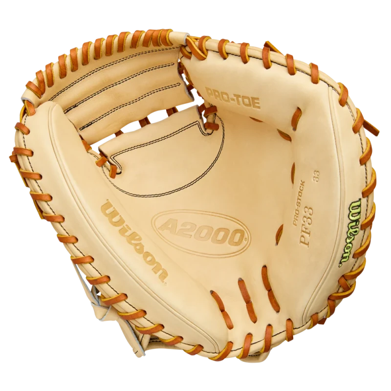 WBW10412733 Wilson A2000 PF33 33 inch Blonde Saddle Tan Baseball Catcher's Mitt (Classics Series)