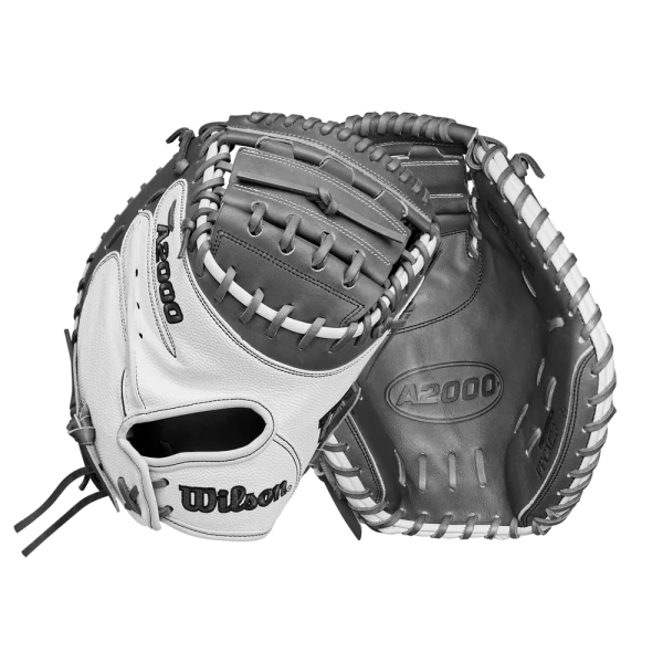 WBW10268134 Wilson A2000 FPCM23 34 inch Fastpitch Softbal Catcher Mitt White / Grey
