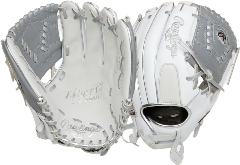 RLA120-31WSS Rawlings Liberty Advanced 12" Pitcher's Fastpitch Softball Glove White Gray