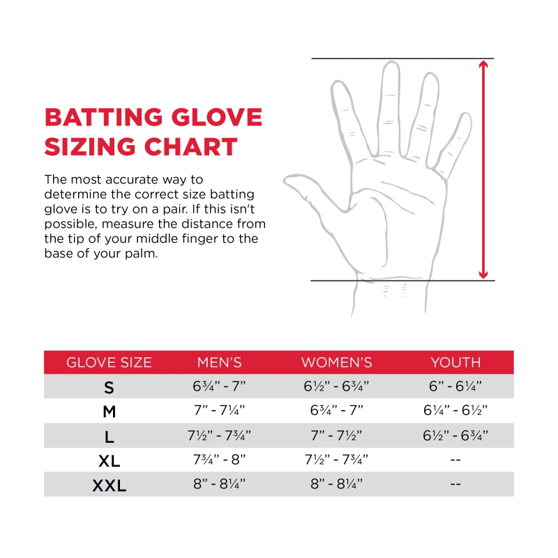 Marucci Batting Gloves Sizing Chart
