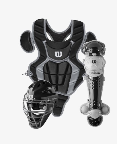 Wilson C200 Kit Attrezzatura Completo Per Ricevitore Giovani – Casco, Pettorina E Paragambe, Certificato NOCSAE