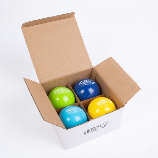 Zestaw 4 Piłek Grizzly Plyo Balls (90 mm)