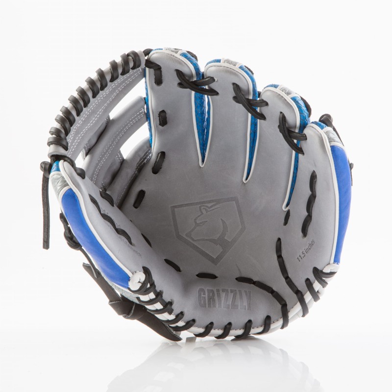 Grizzly G-Elite 11.5 inch Grey & Blue Dragon Skin Series Baseball Glove