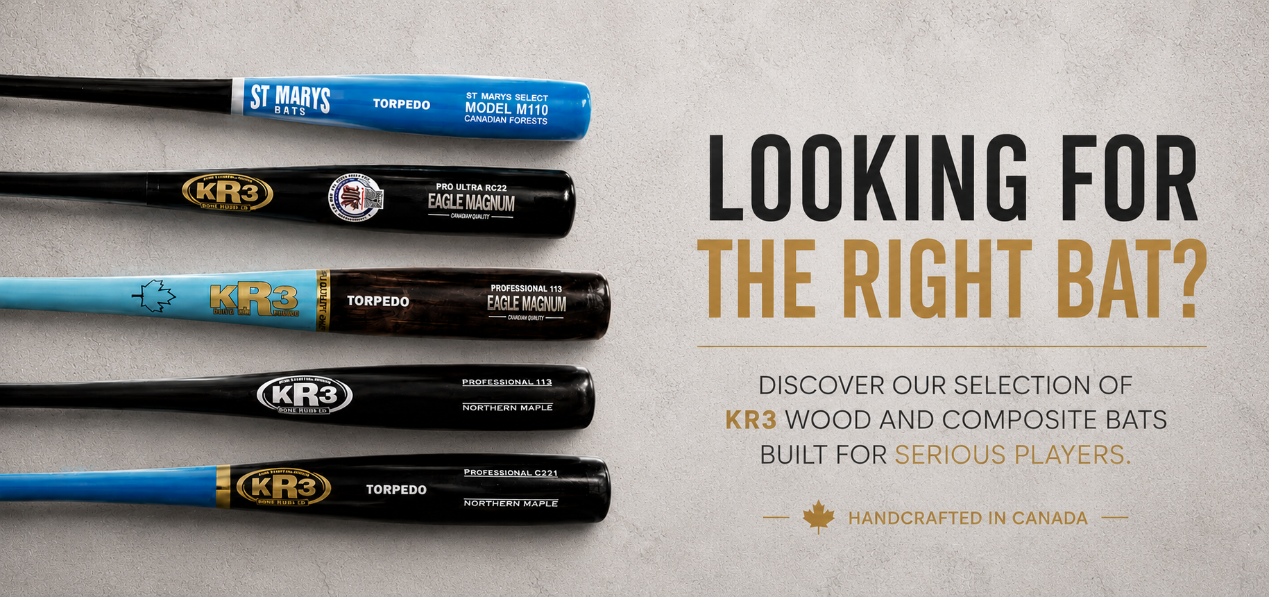 KR3 Wood and Composite Bats