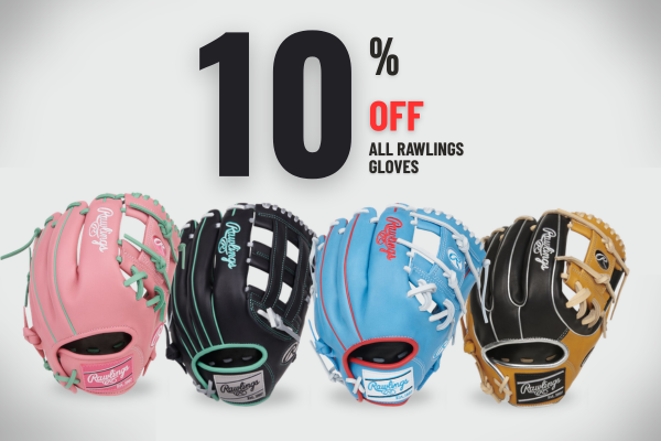 -10% all Rawlings gloves