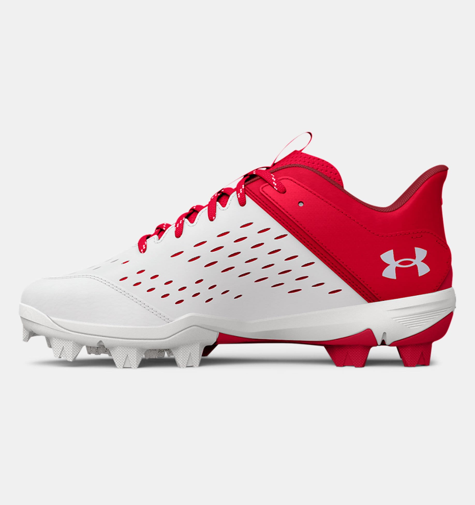 Under Armour Leadoff Baseball Cleats Mens 12 Red White Excellent Under Armour Leadoff Low RM Jr. 3.0 Youth Molded Cleat - Red  main image 2